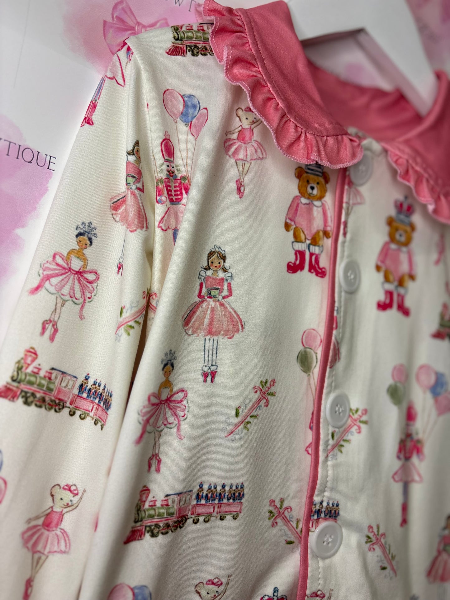 Ballet teddy bear girls Christmas pyjamas