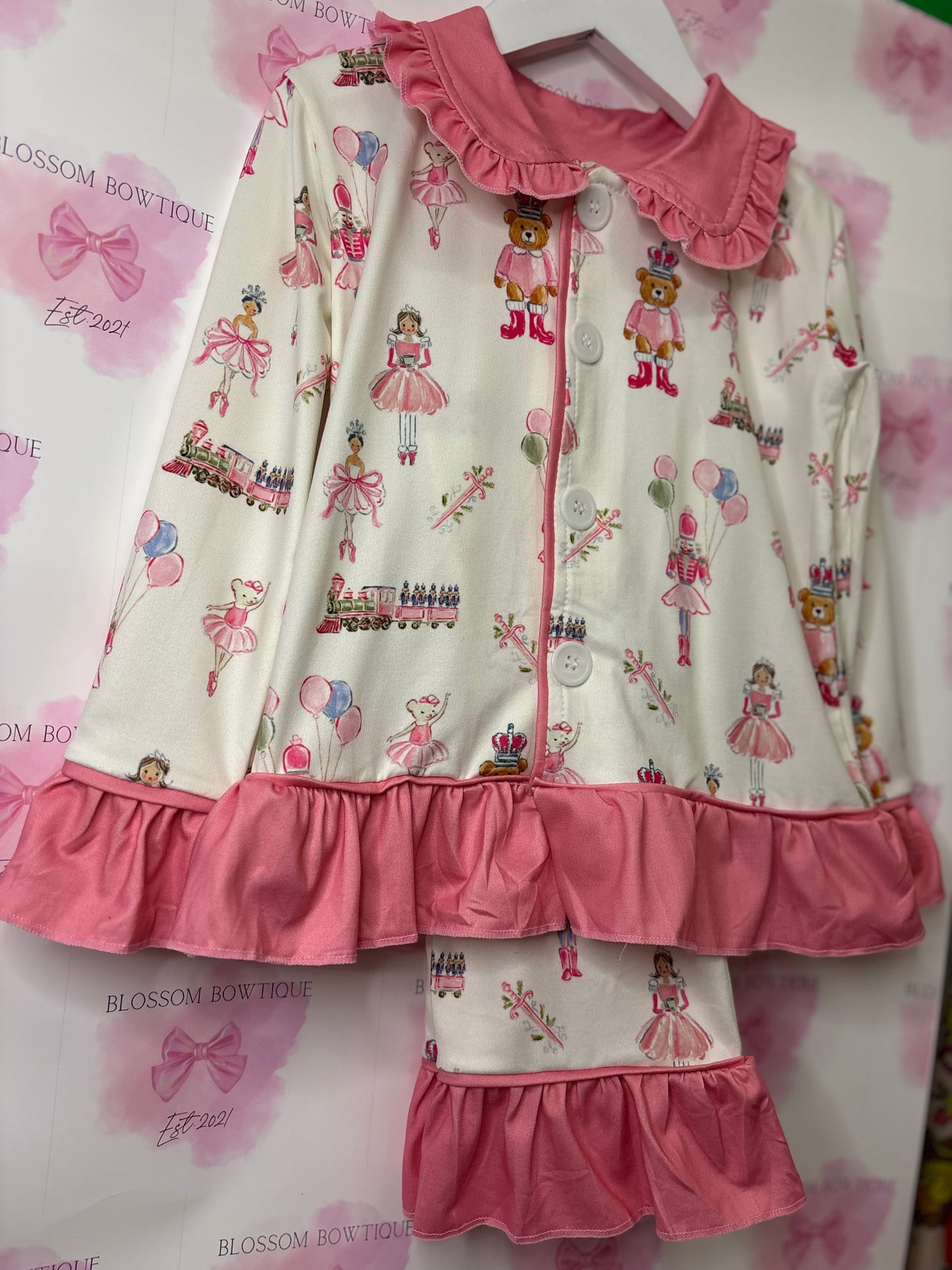 Ballet teddy bear girls Christmas pyjamas