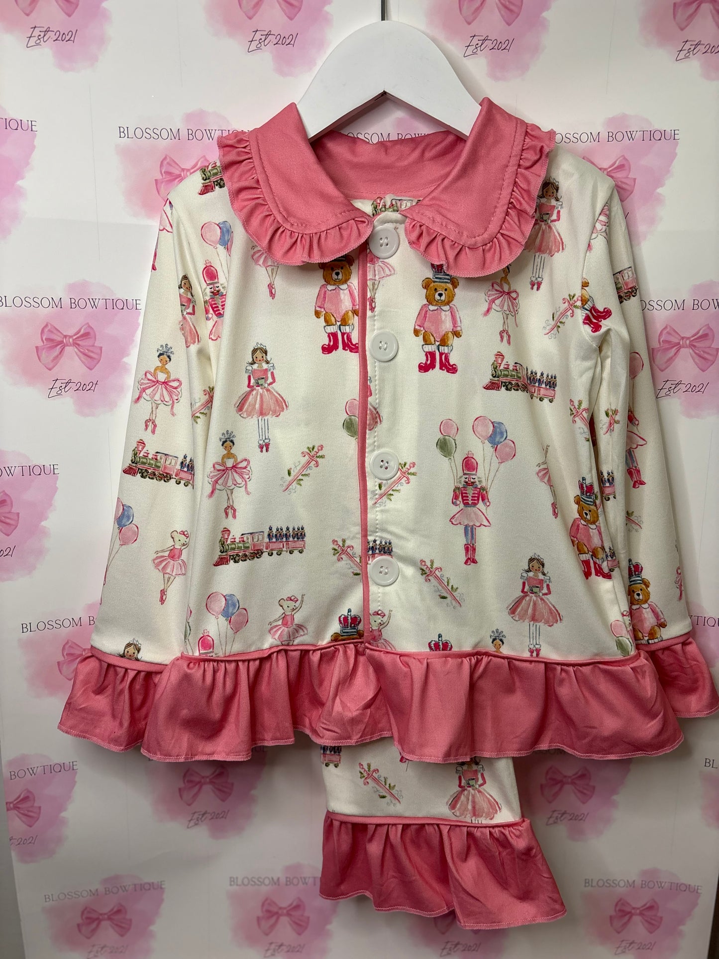 Ballet teddy bear girls Christmas pyjamas