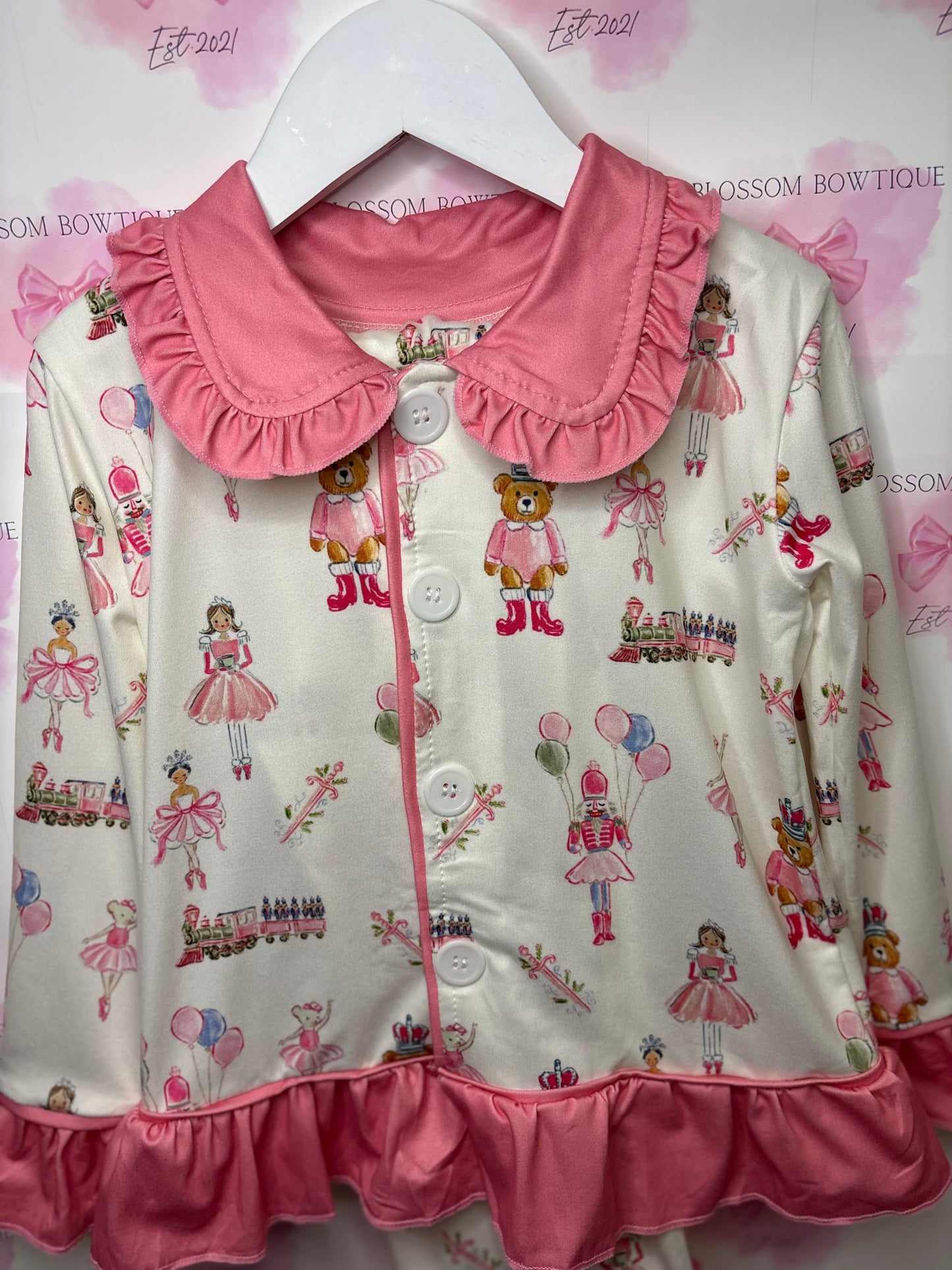 Ballet teddy bear girls Christmas pyjamas