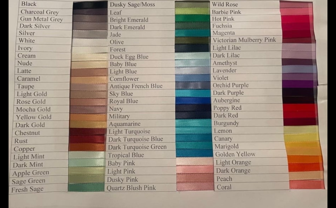 BOW COLOUR CHART