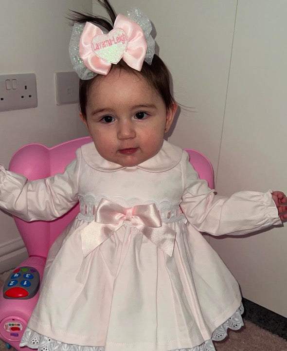 Personalised name heart bow