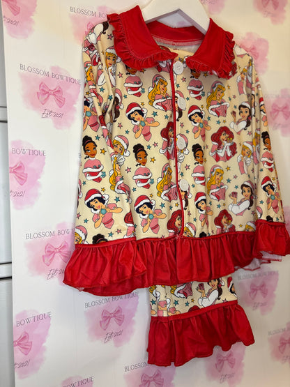 Princess dreams Christmas girls pyjamas (PRE ORDER)