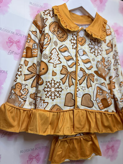 Gingerbread house 🎄 girls Christmas pyjamas (PRE ORDER)