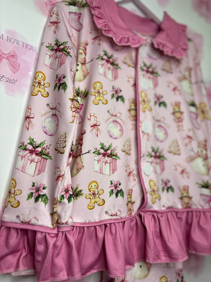 Dreaming of a pink Christmas girls pyjamas (PRE ORDER)