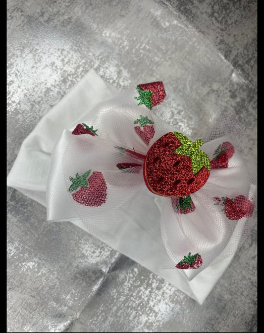 Strawberry sparkles bow