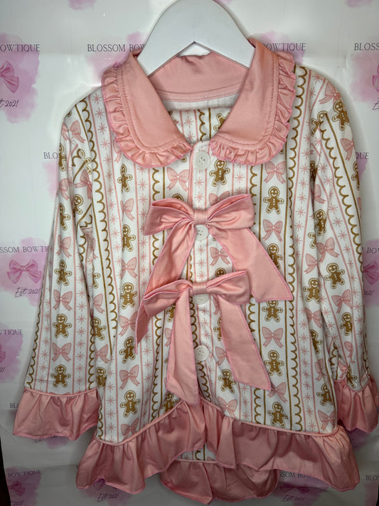 Pink gingerbread Women’s Christmas pyjamas (PREORDER)